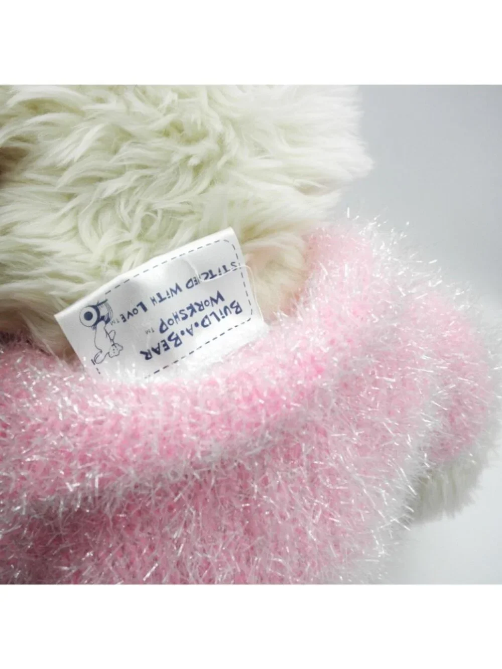 Build A Bear 20" Tan Bear Plush Pink Sparkle Sweater Black Skirt Boots and Purse - Picture 7 of 11